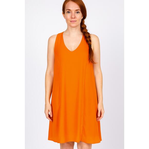 Ashley Stewart Women's Halter Style Dress Large Polyester Orange Sleeveless - Picture 1 of 3